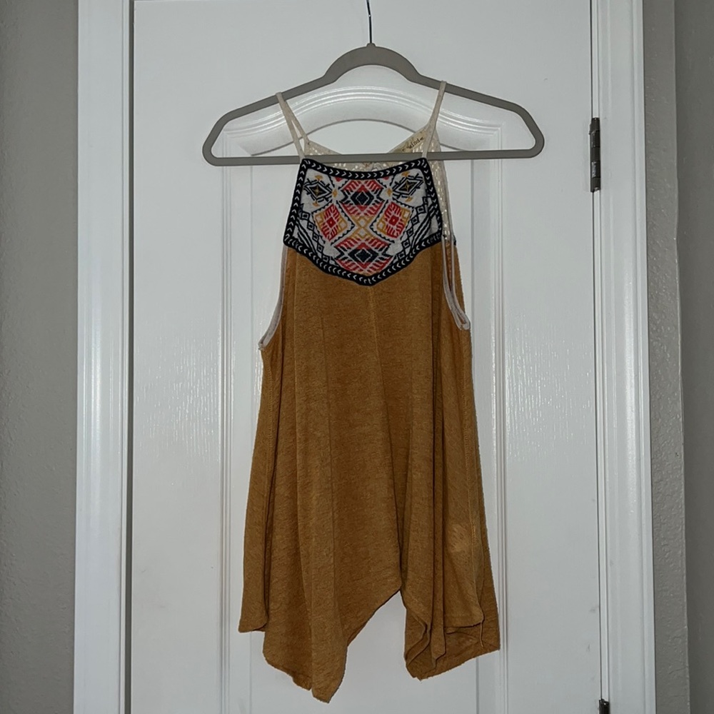 Rewind Mustard yellow flowy top